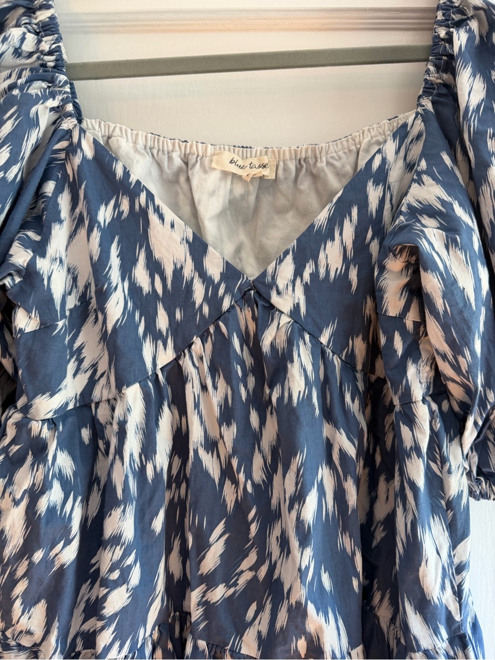 Anthropologie ๐ฉต Mini Dress Puff Puff Sleeve Medium - Picture 11 of 12